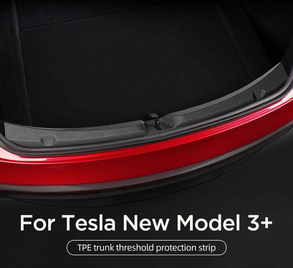 Rear Trunk Door Sill Guard Strip for Tesla Model 3 Highland 2025 Inner Rear Bumper Guard Plate Cover Trim Accessories