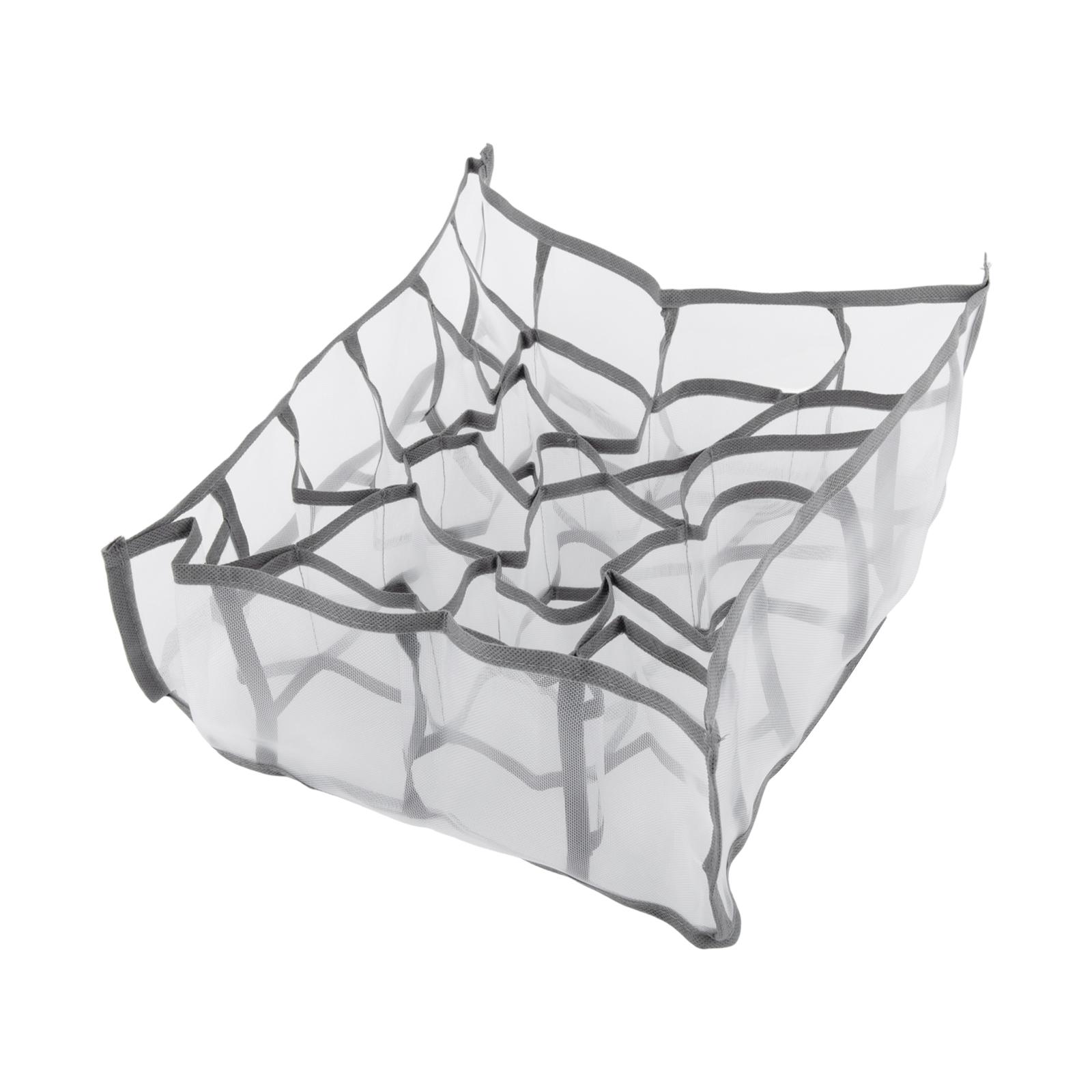 

Fits Perfectly Into Drawer Socks Underwear Organizer Organizer Bag Versatile Use Transparent Lid 24-grid Design Compact Size серый