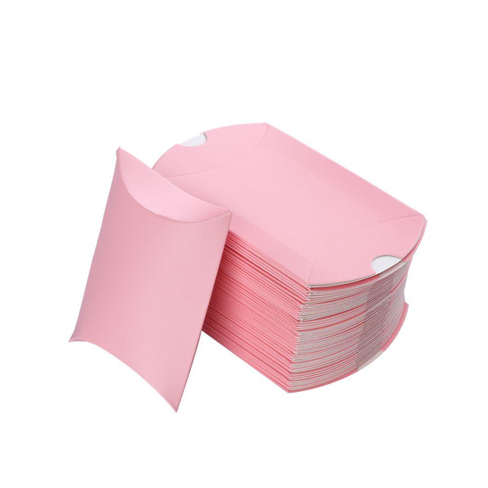 

10/50pcs Cute Xmas Present pouch Christmas Pillow Shape Kraft Gift Bag Paper Candy Boxes 10pcs