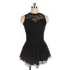 Figure Skating Dress Girls Women Sleeveless Performance Costume With Rhinestone Embellishment