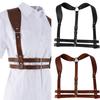 Punk Chest Chain Belt Unisex Halter Harness Chest Chain for Dance Prom Rock Bands PU Belt Harness Role Play Supplies