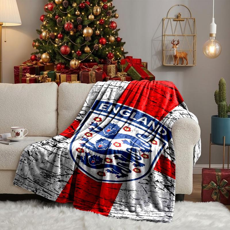 EnglFootball Crest Blanket Lightweight Ideal Bedding Blanket Perfect for Travel, Camping, Living Rooms, Offices, Sofas, Fan Christmas gift