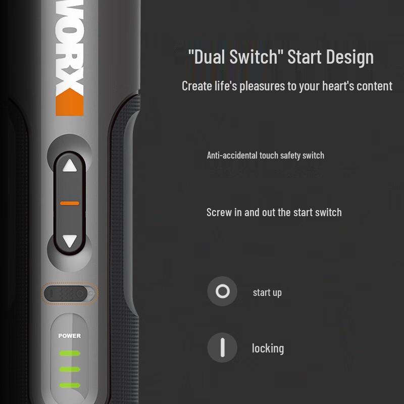 Worx WX242 Cordless Electric Screwdriver Tool Set CN plug (adapter included)