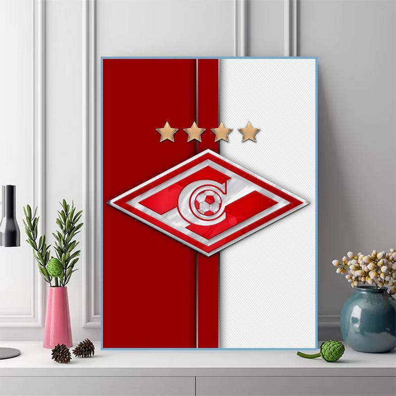 Spartak Moscow Fire.71 100% Round Full Drill 5D DIY Diamond Painting Embroidery Cross Stitch Rhinestone Décor