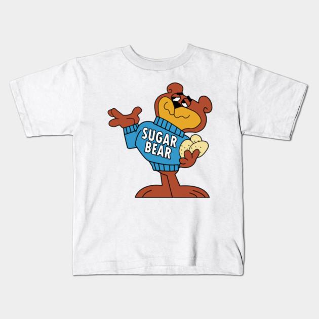Boys Girls Soft Cotton Graphic Tees Sugar Bear Breathable Daily School Wear Kids T-Shirts