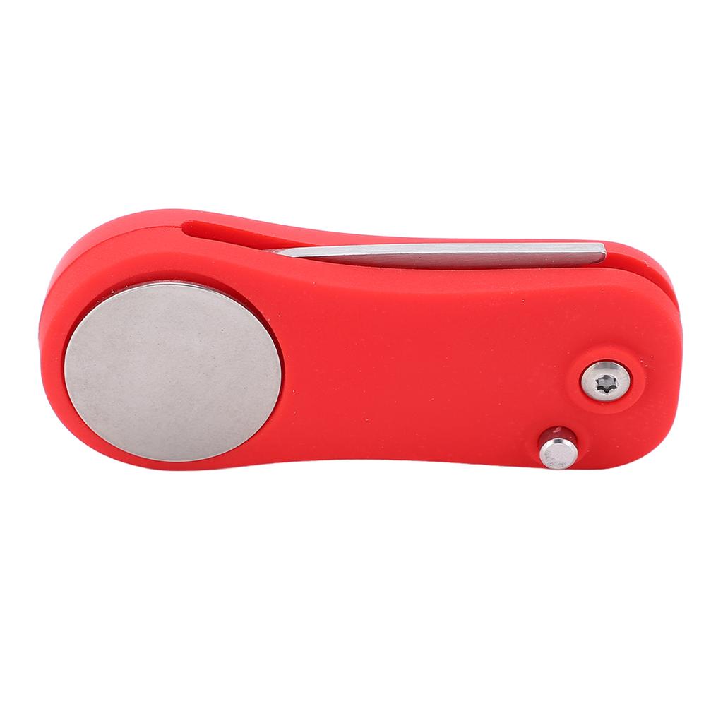 Składane narzędzie do naprawy dołków golfowych z magnetycznym znacznikiem piłeczki Widelec do greenu golfowego i przycisk wyskakujący