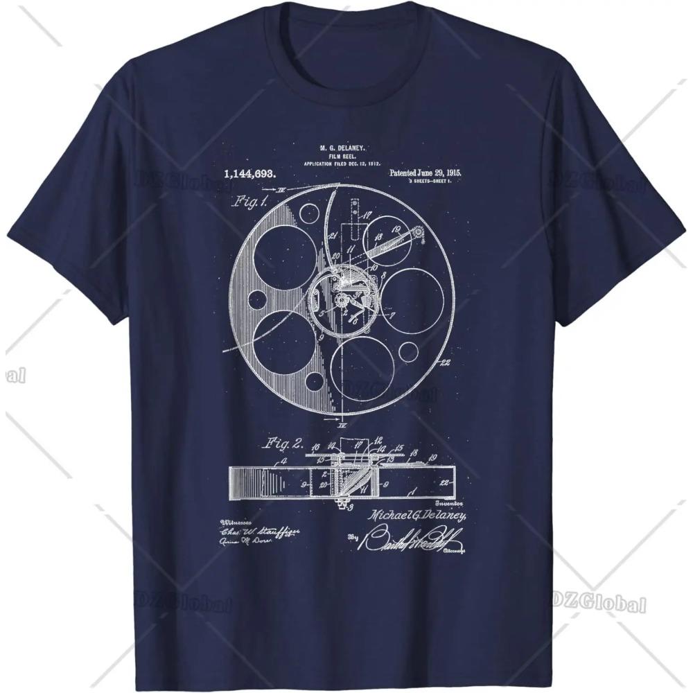Retro Vintage Kamera Filmskaper T-skjorte Filmrull Patent Min Kropp Mitt Valg Grafiske T-skjorter