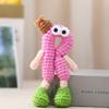 Handmade Crochet Alphabet Keychain, Letter R-Z Knitted Doll Bag Charm,Cute 3D Knitted Letter Pendant, R-Z Alphabet Crochet Keychain