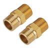 20 Pcs 1Celsius8 To 1Celsius8 External Thread Brass Pipe Hex Nipple Fitting Quick Adapter