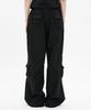 Hanahi Side Shirring Pocket Wide Pants Black