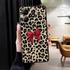 Creative Leopard Print Bow Phone Cover Case for Xiaomi Redmi Note 14 A1 12C 13C 14C A3 12 11 13 Pro Plus A4 A5 K80 9 8 7 10 A2