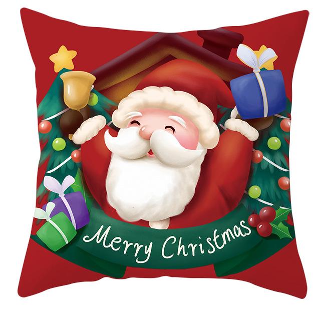New Santa Claus Pillowcase Cute Christmas Home Cushion Cover Cute Cartoon Pillow