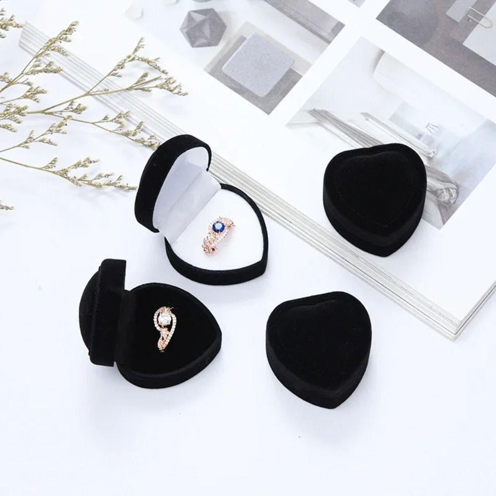 Velvet Love Velvet Ring Box Stud Earrings Jewelry Display Case Engagement Ring Box  Gift Box