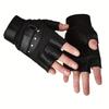 Authentic Leather Half-Finger Gloves for Both Men And Women Ideal for Weightlifting And Fitness - Breathable And Non-Slip