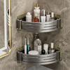 3PCS Bathroom Triangle Shelf Space Aluminium Wall Corner Wall Mounted No Hole Light Luxury Toilet Storage Shelf