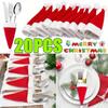20Pcs/Lot Mini Santa Hat Christmas Wine Bottle Covers Xmas Bottles Holder Table Dinner Decorations
