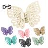Large Hair Claw with Strong Grip Double-Layered Butterflies Shape Hair Clip Anti-slip Teeth Ponytail Clip Back Head Hair Claw