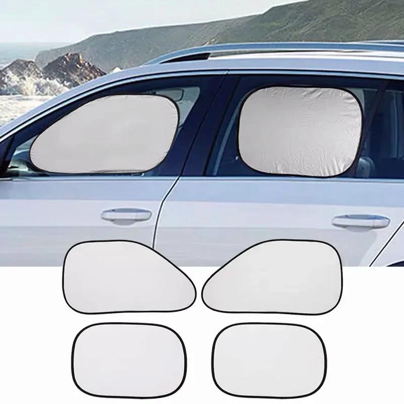 Car Sun Shade UV Protector Reflective Fabric Car Window Sunshade Front Rear Back Window Sun Visor Summer Protection