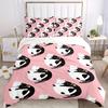3pcs Cat Hug Pattern Bedding Set, Breathable and Soft, Suitable for All Seasons, Ideal for Home Use, Suitable for Bedroom Decor 21148