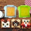 Reusable Sandwich Case Plastic Sandwich Packaging Box Toast Shape Sandwich Storage Box  Picnic