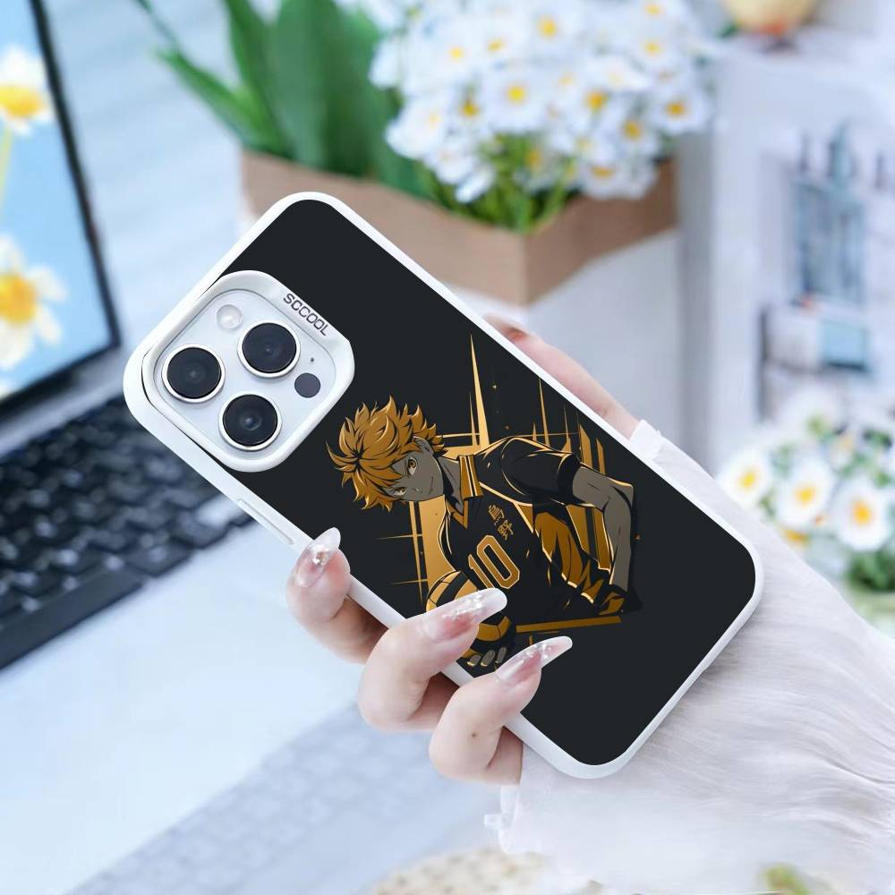 Anime H-Haikyuu Hinata Shoyo  Phone Case For iPhone17, 16,15,14,13,12 Pro Max white Candy Matte Shockproof Cover