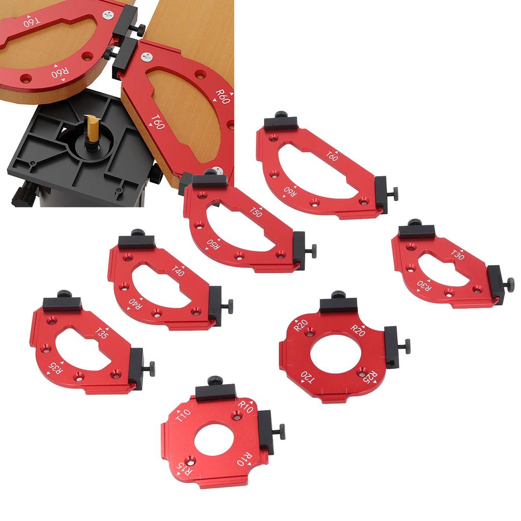 Table Corner Router Jig Set Trimming Machine Aluminium Alloy Router Radius Template Kits Woodworking
