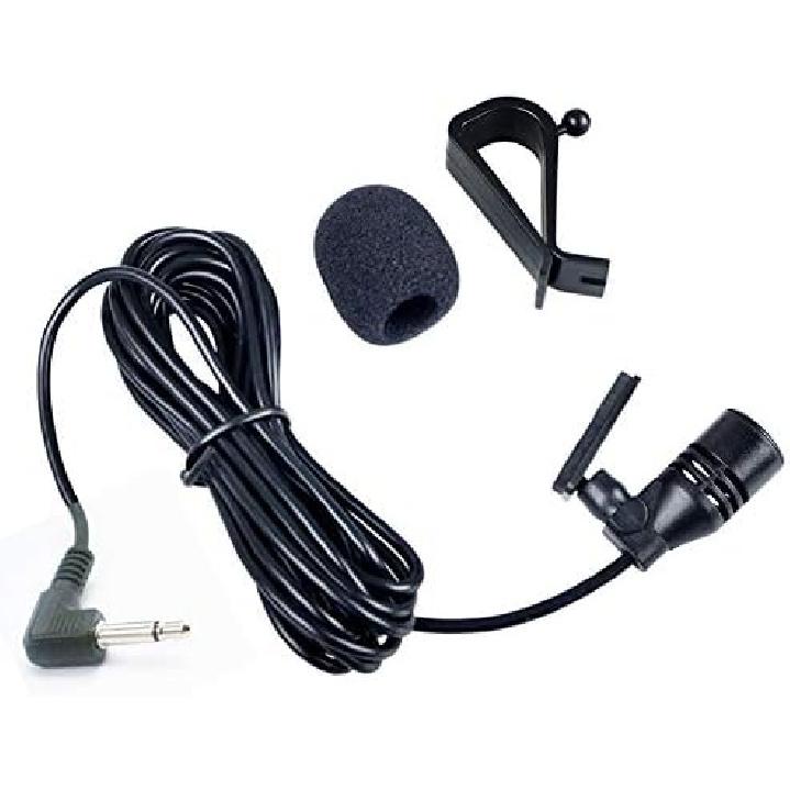 Car Microphone 3.5mm Stereo External Mic Car Radio Microphone Compatible with Kenwood Boss Corehan Power JVC Sony Jensen Alpine Vehicle Head Unit Car