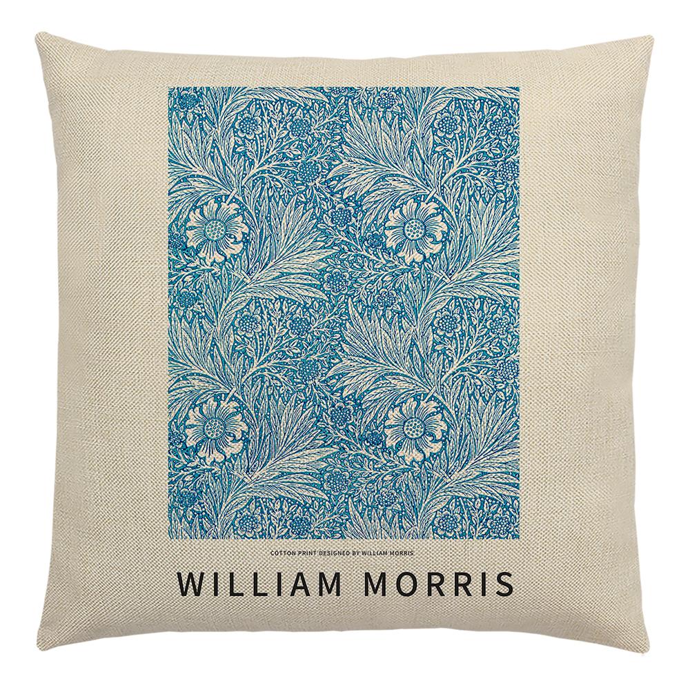 William Morris Painting Cushion Cover for Sofa Throw Pillow Cover Vintage Linen Pillow Case Home Decoration Leaf Plants Printing
