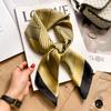 Paisley Houndstooth Printed Square Scarf Coffee Thin Smooth Neck Scarf Vintage Sunscreen Headscarf For Women 70cm
