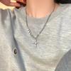 Luxury Cross Zircon Necklace For Women Fashion Hip Hop Cool Choker Necklace Pendant Party Jewelry Accessories Sweater Chain Gifts