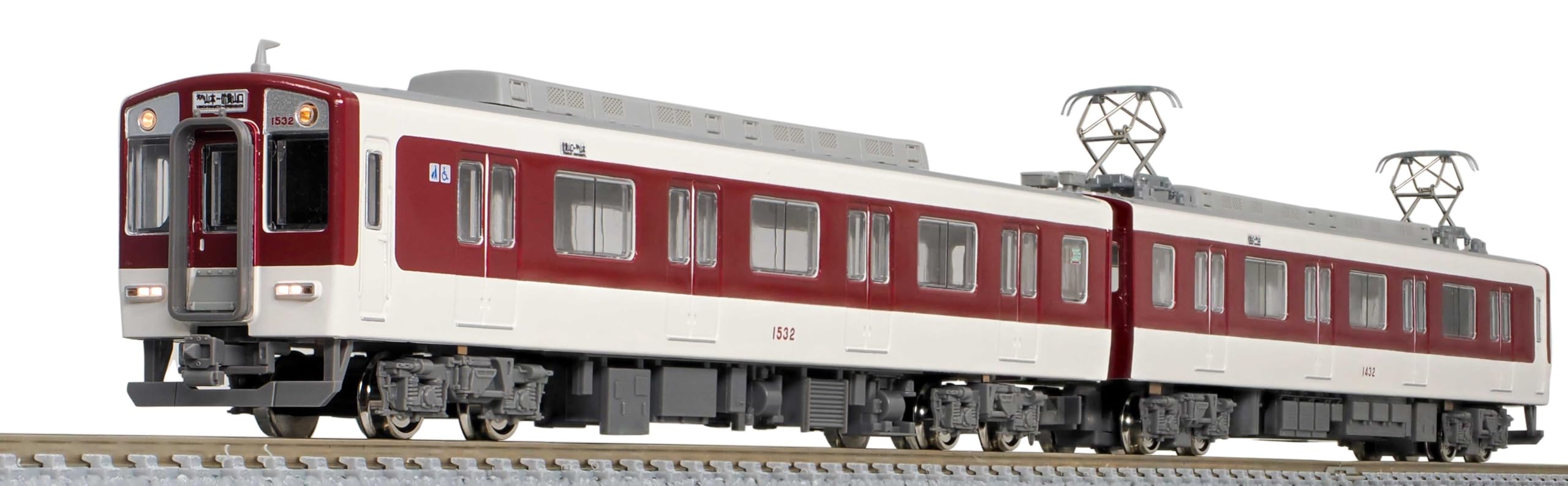 

Greenmax N gauge Kintetsu 1430 series Osaka line set with motor 31946 model train 2-car червоний