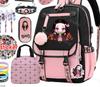 Backpack Fashion Polyester Student Schoolbag Oxford Cloth Cartoon Children'S Backpack Satchel Pencil Case Set