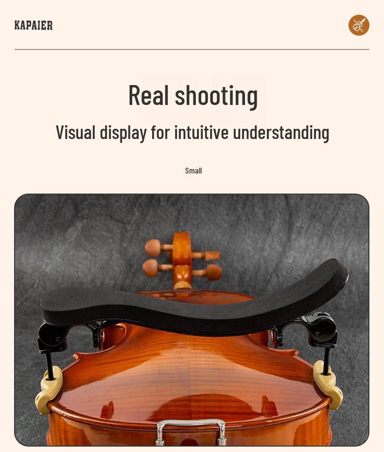 KPE Violin Shoulder Rest: Elastic Load-bearing Pad for 2/1, 4/1, 8/1, 4/3, 4/4 Violins