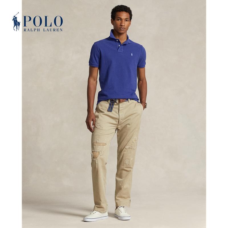 Polo Ralph Lauren SS24 Slim Fit Short Sleeve Polo Shirt Men Tops Blue MNPOKNI1N822755-400