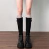Retro French black platform boots, new autumn small new products, thin and heightened knight boots