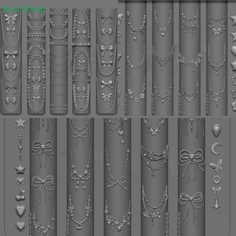 Silikonowy Formularz do Paznokci 3D Kwiat Kokarda Gwiazda Łańcuch Szablony do Paznokci DIY Dekoracja Nail Art Manicure Narzędzia do Projektowania