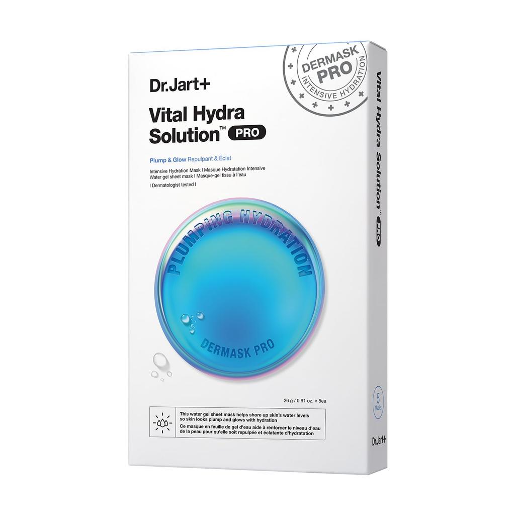 Dermask Vital Hydra Solution Pro Hyaluronic Sheet Korean Derma Cosmetics Dr. Jart+ (5 sheets) / Moisturizing, Hydrating, Dry, Glowing, Firming, Acid,