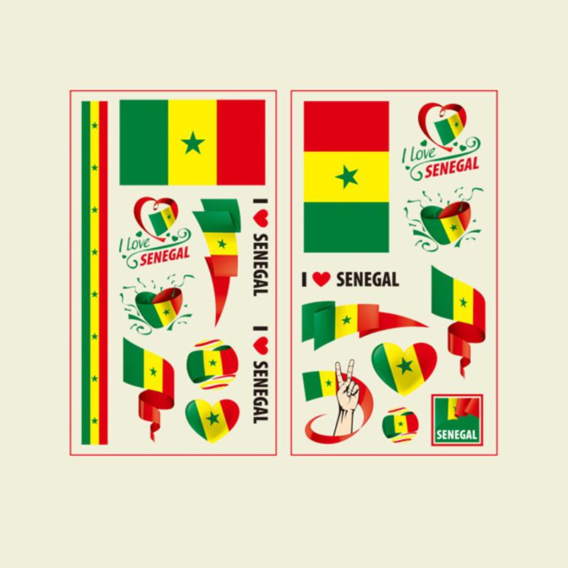 Neu! 10 Stück Katar WM Flagge Tattoo Aufkleber Premium Wasserdicht Temporärer Aufkleber für Fußballparty