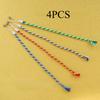 4PCS Interactive Cat Toy Satin Ribbon Bell Cat Stick Toys Kitten Playing Teaser Wand Toy Cat Supplies Replacement Head