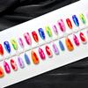 Colorful Press On Nails Almond Fake Nails with Designs Reusable False Nails Press Ons Glossy Full Cover Acrylic Glue On Nails Stick On Nail for Women