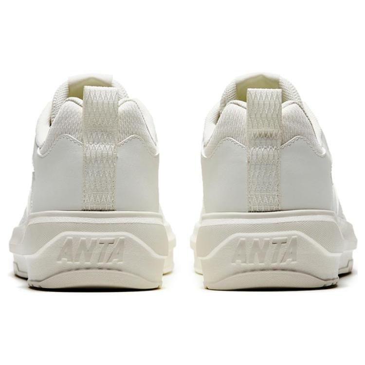 New Anta Life Collection Anti Slip Wear Resistant Low Top Skateboard Shoes Men's White 912328060-1
