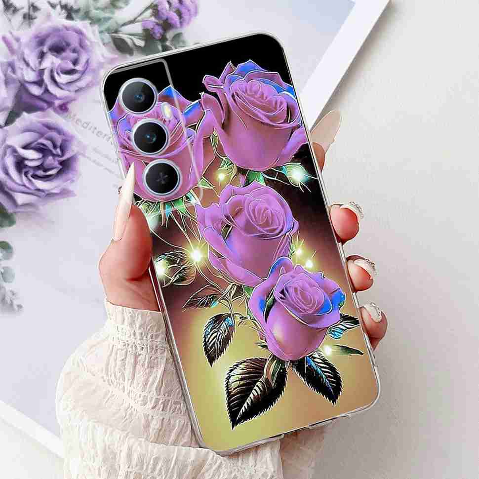 Für Realme C65 4G 2024 Hülle Weiche Silikon Bunte Schmetterling Hülle Für Realme C 65 C65 Fundas RMX3910 Vollständige Schutzhülle