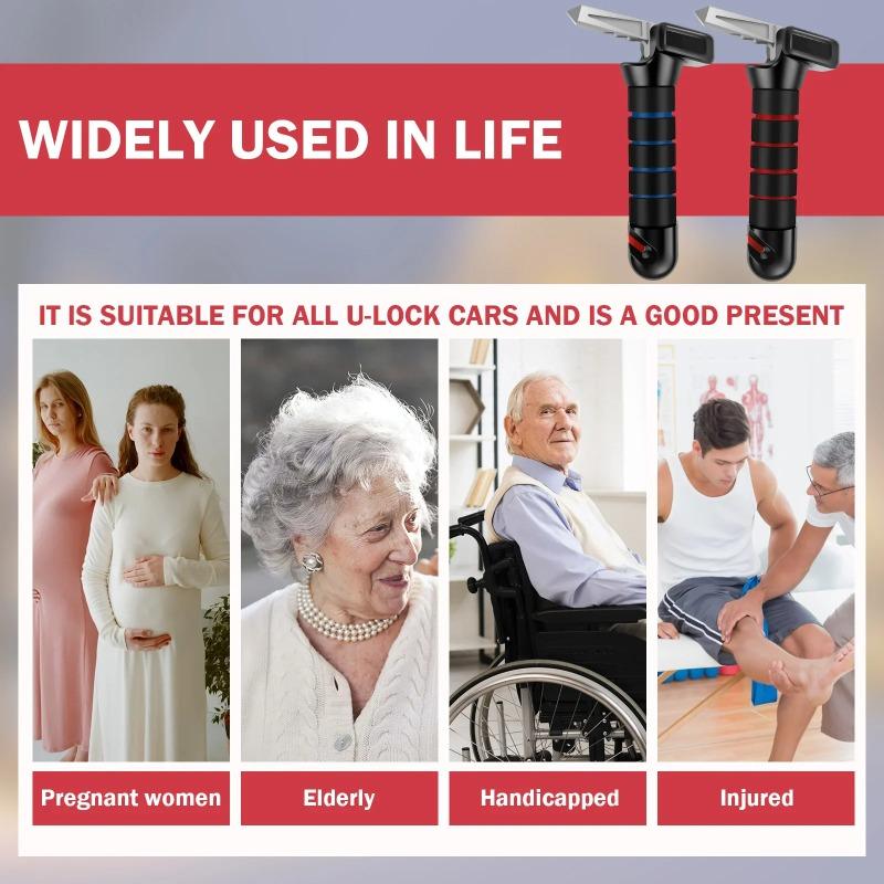 Mânere portabile de asistență pentru ușile mașinii pentru persoanele în vârstă Dispozitiv de tăiere centuri de siguranță multifuncțional pentru vârstnici