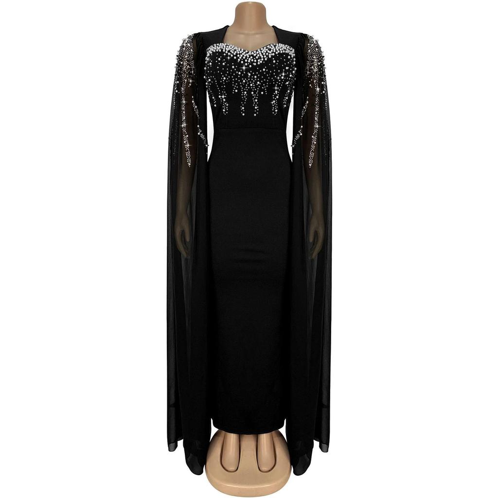 Elegantes europäisches & amerikanisches Mode-Abendkleid mit Hot-Drilling-Details für Damen