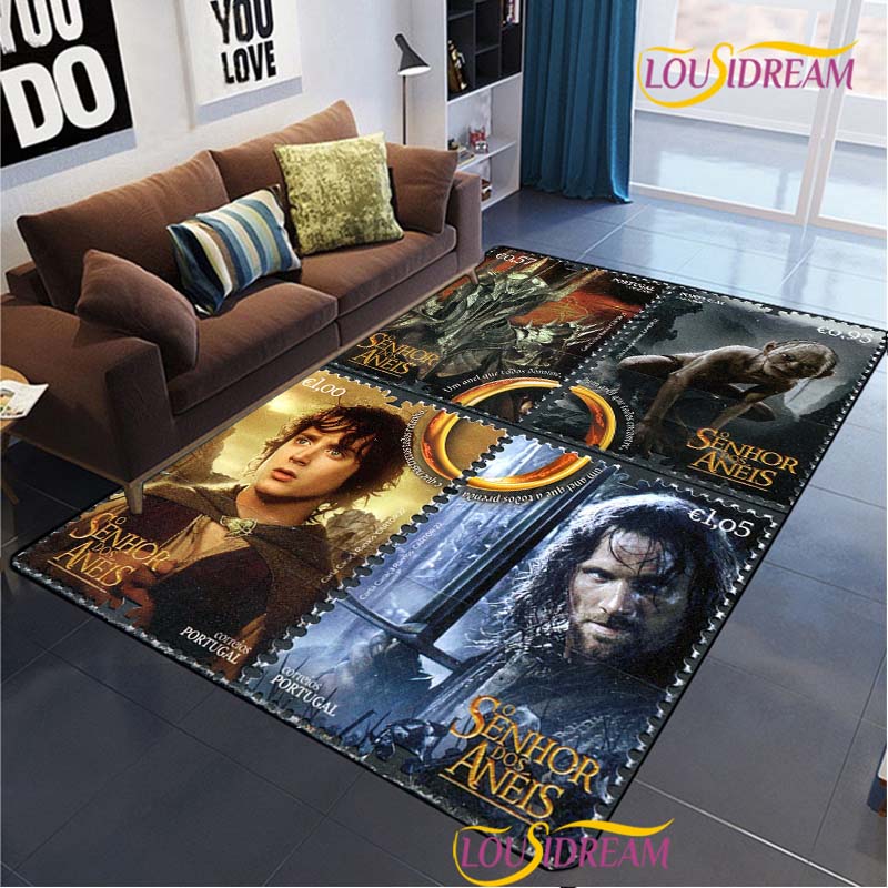 Lord of the Rings Carpet for Living Room Bedroom Rug Kitchen Door Unslip Floor Mats Birthday Gift Photography Props Alfombra Rug