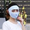 Anti-UV Face Gini Mask Pure Color Driving Face Cover Ice Silk Sunscreen Mask  Ladies/Girls
