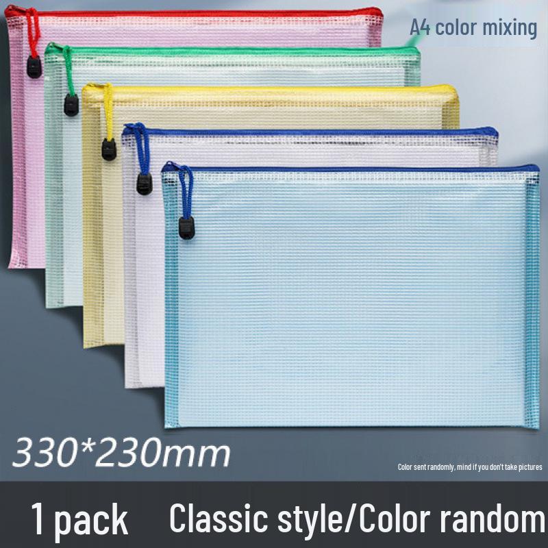 A4 и A3 Прозрачная Водонепроницаемая Сумка на Молнии для Документов - Папка для Хранения Канцелярских Товаров и Тестовых Работ