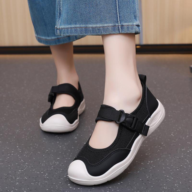 2025 Spring and Summer New Leisure Sports Mary Jane Women's Shoes Fashion Ugly Cute Comfortable Not Tired Feet Nurse Shoes Women's Mesh Shoes