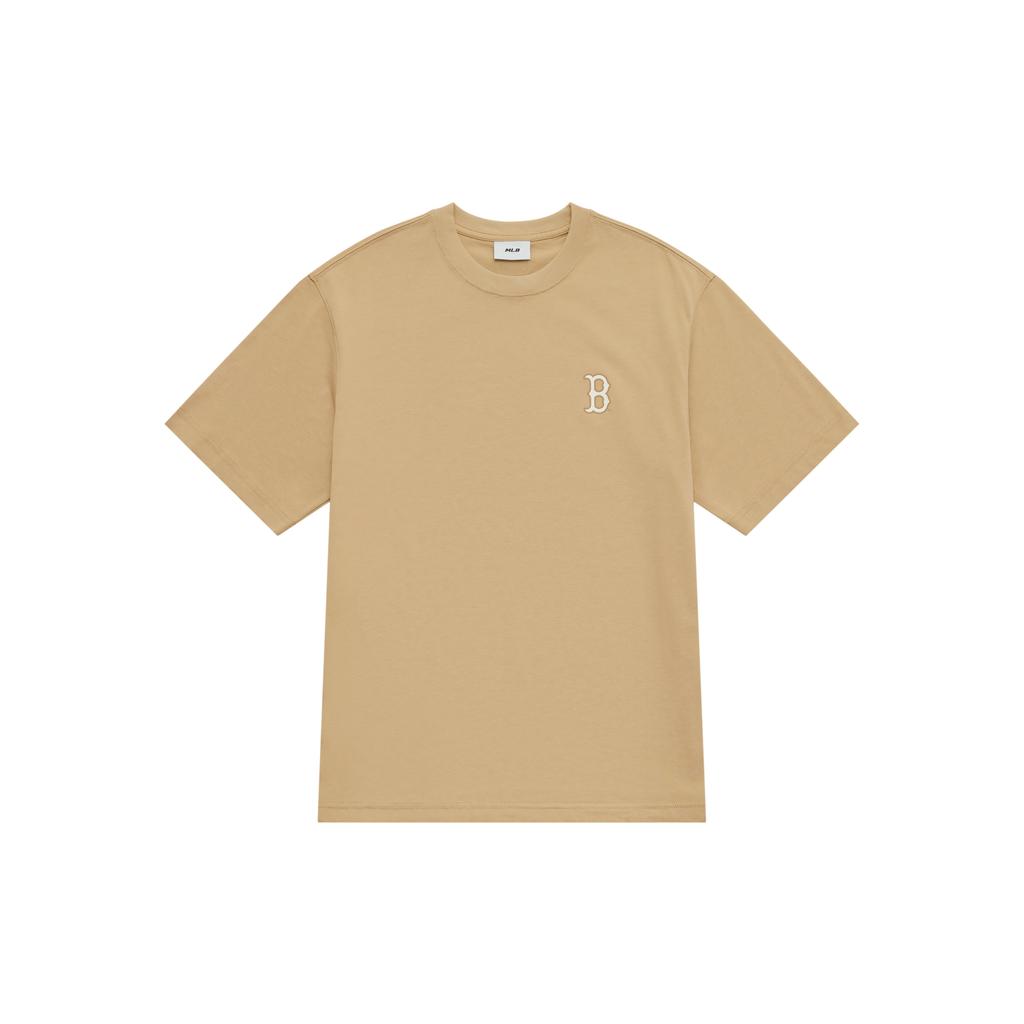 New MLB Boston Red Sox Basic Collection SS25 T-Shirt Unisex Light Beige Yellow 3ATSM0653-43BGL