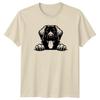 Peeking Newfoundland Dog Paws Animals Unisex Unisex Graphic Tee Unisex Top